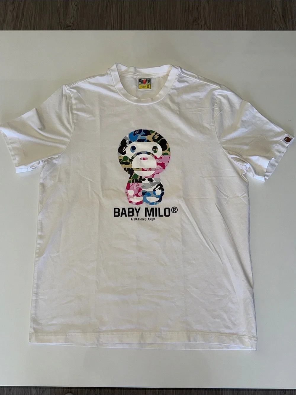 A Bathing Ape Baby Milo® White Graphic T-Shirt